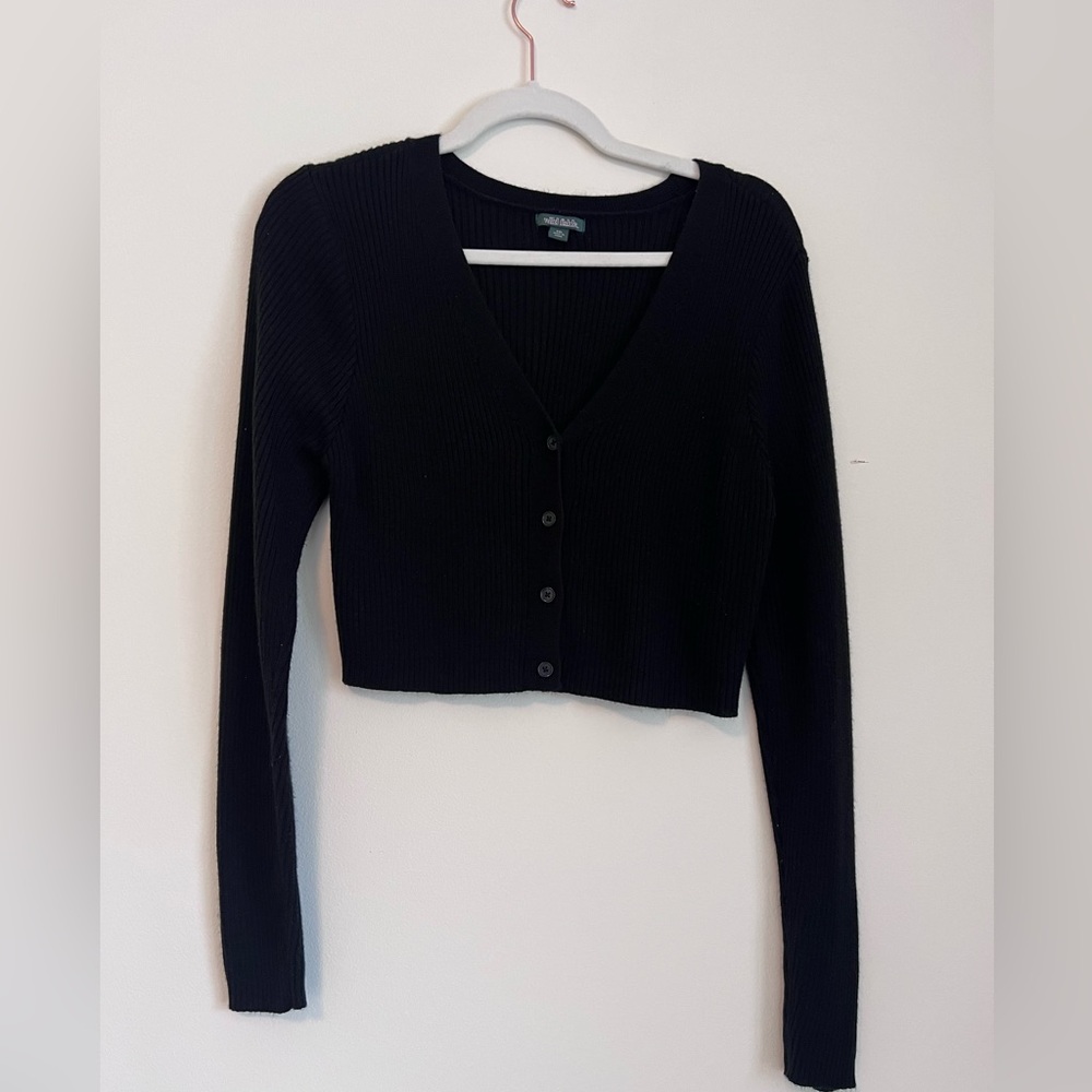 wild fable button up cropped sweater